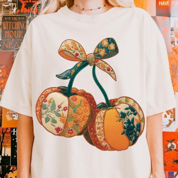 Fall Shirt, Autumn Cottagecore Shirt, Halloween Graphics Tee - Picture 1 of 3